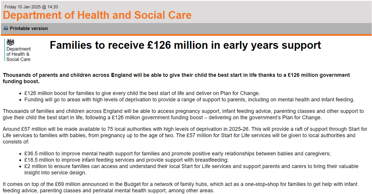 We welcome additional Start for Life funding, which we called for with members. These hubs can be vital for supporting parental mental health, tackling stigma &amp; addressing health inequities. A clear offer is needed to give every family the best start. wired-gov.net/wg/news.nsf/ar…
