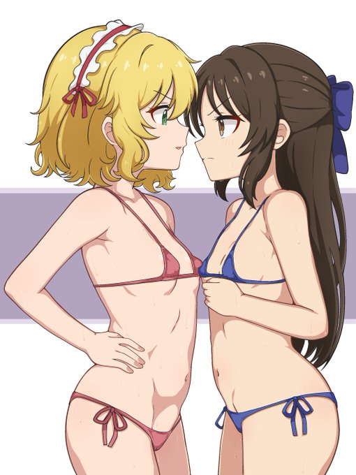 リク】『桃華xありす』ビキニキャットファイト #デレステ #橘ありす #櫻井桃華