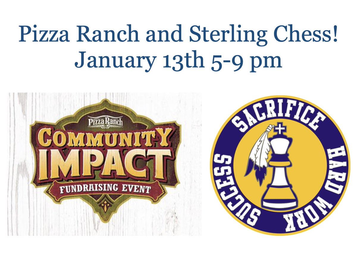 SHS_Chess's tweet photo. Join us @PizzaRanch tonight!   All orders for carry out, delivery or dine in will benefit the SHS chess team. https://t.co/OlazdrOKz1