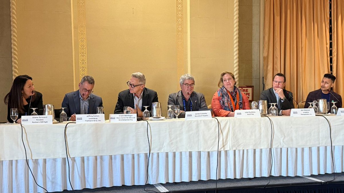 Wyss Center (@wysscenter) on Twitter photo 🧠The <a href="/SachsAssociates/">Sachs Associates</a> Neuroscience Innovation Forum provided new insights into neurotech research and future therapies for #neurological disorders.
<a href="/ErwinBottinger/">Erwin Böttinger</a> & other panelists shared key perspectives on tech that is revolutionizing neurology and enhancing people's lives. 🧠The <a href="/SachsAssociates/">Sachs Associates</a> Neuroscience Innovation Forum provided new insights into neurotech research and future therapies for #neurological disorders.
<a href="/ErwinBottinger/">Erwin Böttinger</a> & other panelists shared key perspectives on tech that is revolutionizing neurology and enhancing people's lives.