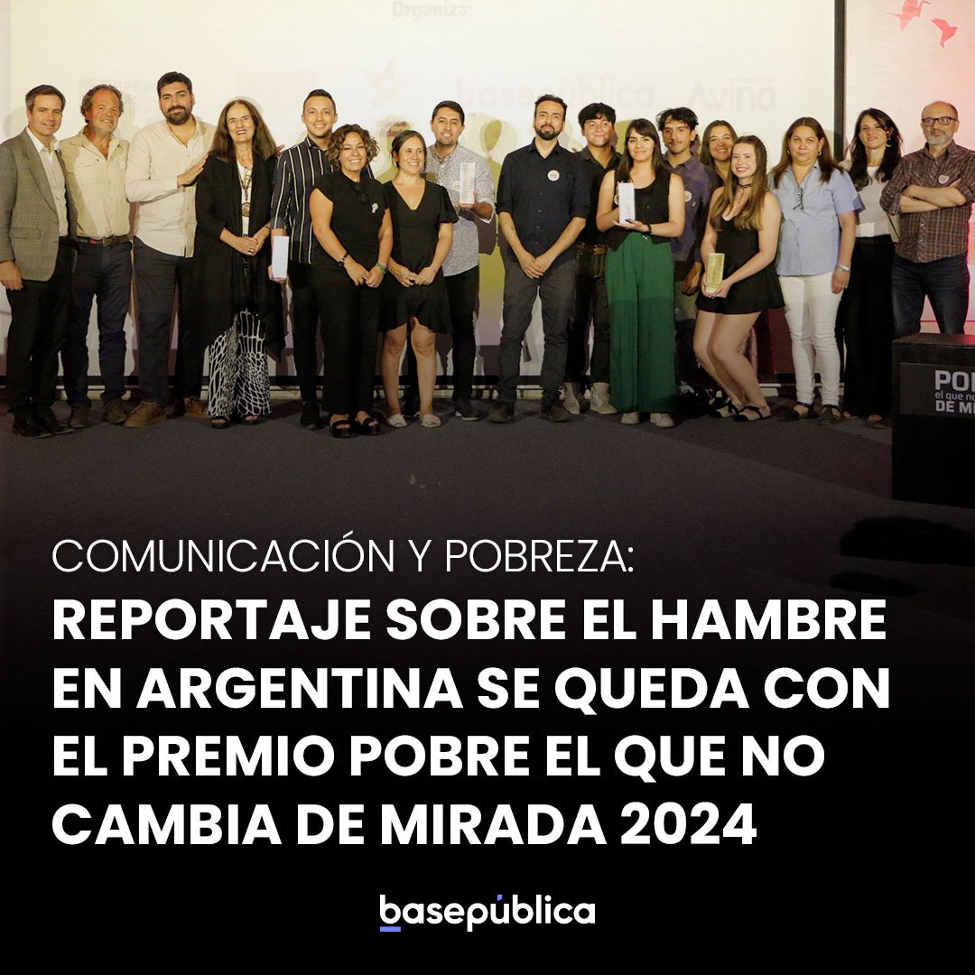 Conoce a los ganadores del premio Pobre el que no Cambia de Mirada 2024, entregado por la alianza <a href="/ComyPobreza/">ComunicaciónyPobreza</a> en la ceremonia realizada en el <a href="/fcomuc/">Comunicaciones</a>  bit.ly/4jeXumj
