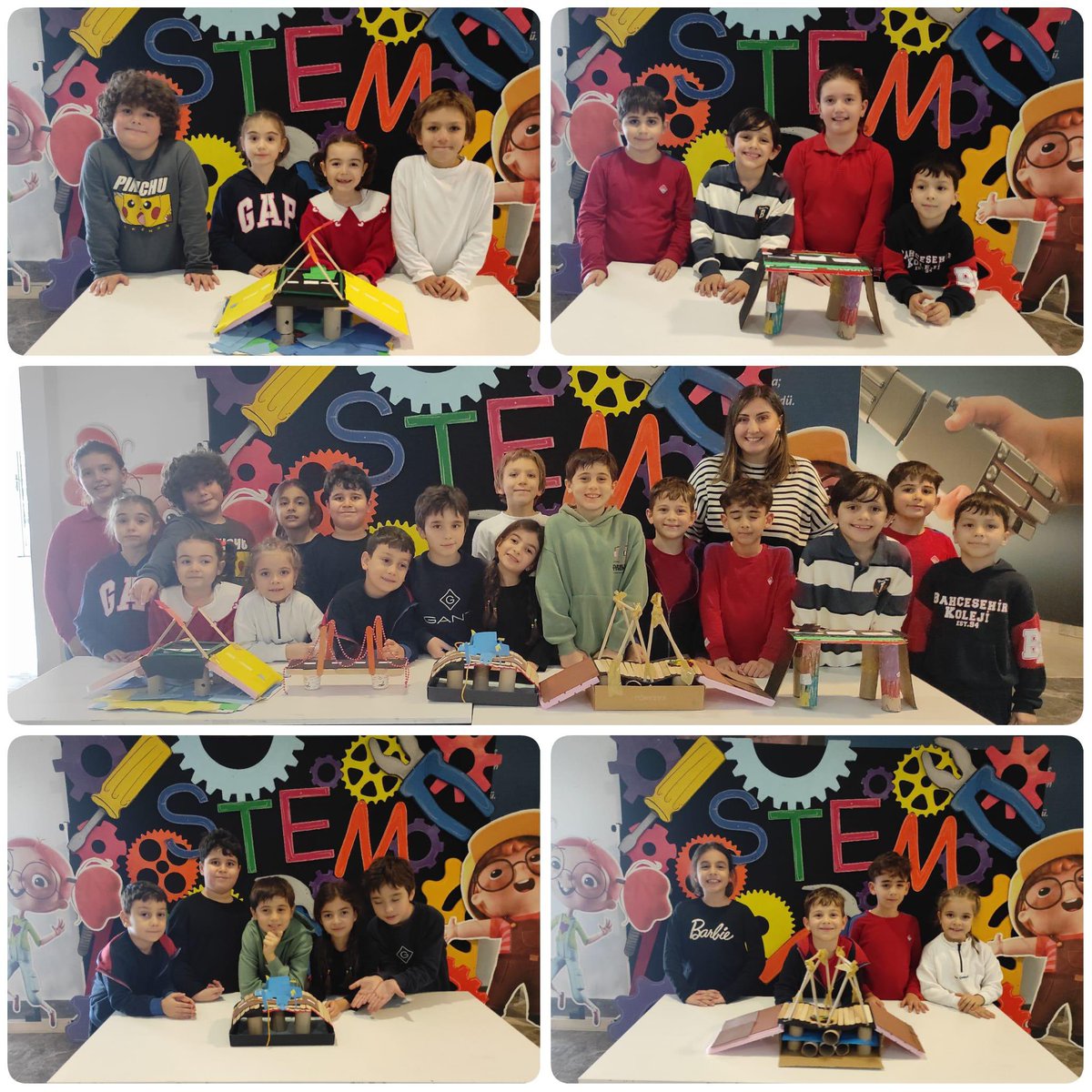 bhcshr_samlise's tweet image. 2.Sınıf öğrencilerimiz STEM JR.“MAKİNELER DÜNYASI&quot; teması kapsamında geri dönüşüm malzemeleriyle köprü tasarladılar #STEMjunior #STEMgelecektir #STEMJuniorFair @goksen_akyol_bk @elifndincsahin @bk.cansubildirici
