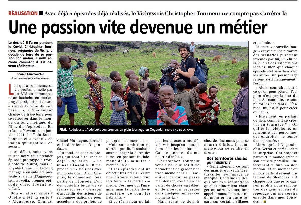La presse s'intéresse à Y'avanti "La fabrique à mémoires" , merci au journal La Montagne Allier pour ce bel article. 
🌟 Merci Dounia Lemmouchia pour votre temps.

Le 10 mai prochain, cher réseau, nous vous invitons à rejoindre le prochain épisode dans la de Ville de Gerzat