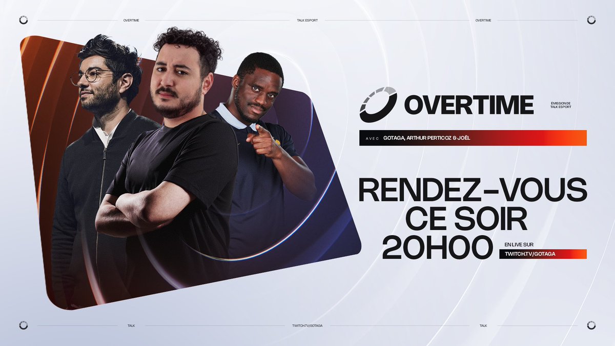 GotagaTV's tweet image. Vous avez kiffé la première alors on remet ça 🤭

On se retrouve ce soir à 20h pour la deuxième édition d’Overtime en compagnie de @ArthurPerticoz &amp;amp; @JoelPostbad 😎