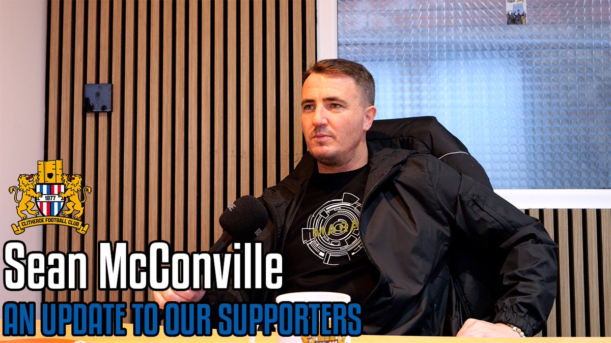 ClitheroeFC's tweet photo. 🎙️ First-team manager Sean McConville speaks openly on the impact our current financial situation is having on the club's footballing operations.

🔗 https://t.co/7Pmwlk27lN

#ForwardTogether | #UTB | #CFC https://t.co/ALiNFL4gb0