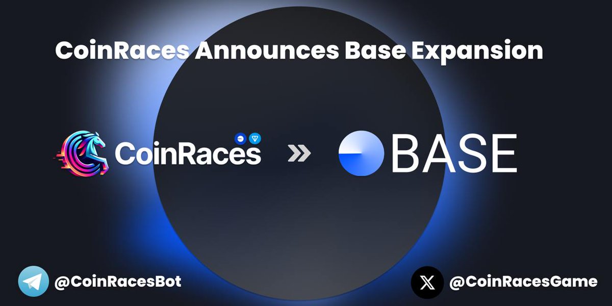 CoinRacesGame's tweet image. CoinRaces is expanding on @Base, a key milestone in our multi-chain strategy!🚀

This marks the dawn of a new Era for CoinRaces, filled with exciting opportunities and #rewards for our community🏆

We’re unlocking new possibilities for a game-changing entertainment experience!…