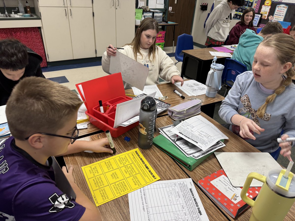 Mrs. McAlister’s 5th Grade Math Classes are learning how to budget wisely! <a href="/WillisSchools/">Willis ISD</a>