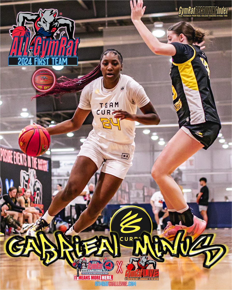 GymRat CHALLENGE-GymRat LIVE-GymRat RECRUITING IDX (@gymratchallenge) on Twitter photo GymRat is where PLAYERS play. 2025 unrestricted National Registration is underway at gymratchallenge.com/girls-event/gi…. ALL-GymRat DROP NO. 57 of 60 is <a href="/gabby_minus/">Gabby Minus</a> of <a href="/TeamCurry/">Team Curry</a>. A long and athletic 6'2" wing, Minus is a dominant rebounder that smoothly transitions into leading the break GymRat is where PLAYERS play. 2025 unrestricted National Registration is underway at gymratchallenge.com/girls-event/gi…. ALL-GymRat DROP NO. 57 of 60 is <a href="/gabby_minus/">Gabby Minus</a> of <a href="/TeamCurry/">Team Curry</a>. A long and athletic 6'2" wing, Minus is a dominant rebounder that smoothly transitions into leading the break