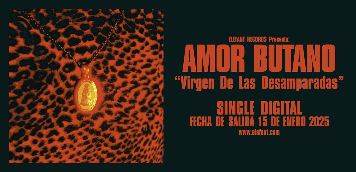 AMOR BUTANO "Virgen De Las Desamparadas" Single Digital y Videoclip [*15-11-2024*]
Adelanto de su próximo EP, “Abierta Hasta El Amanecer”. Y la pista de baile arde otra vez… ¡a ritmo de bachata! ¿Peparados para no parar de bailar? <a href="/AmorButano/">Amor Butano</a> 

PRE-SAVE: links.altafonte.com/amor-butano_vi…