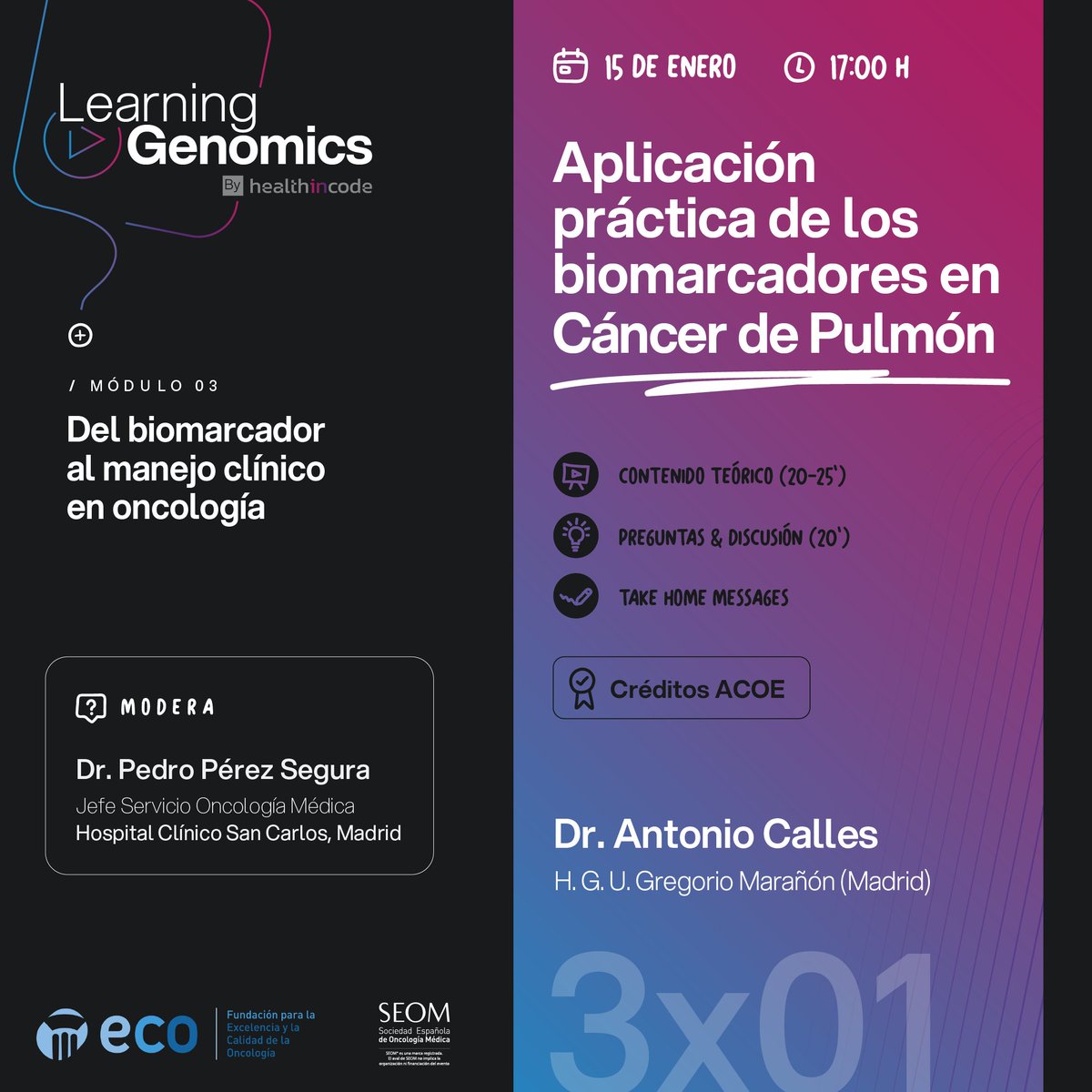 Health in Code (@health_in_code) on Twitter photo La primera sesión contará con la participación del Dr. <a href="/Tony_Calles/">Dr. Antonio Calles 🫁🚭</a>, especialista en Oncología Médica en el Hospital General Universitario Gregorio Marañón y miembro del reconocido grupo de trabajo "Lung and other Thoracic Tumours faculty group" de la <a href="/myESMO/">ESMO - Eur. Oncology</a>.
La moderación La primera sesión contará con la participación del Dr. <a href="/Tony_Calles/">Dr. Antonio Calles 🫁🚭</a>, especialista en Oncología Médica en el Hospital General Universitario Gregorio Marañón y miembro del reconocido grupo de trabajo "Lung and other Thoracic Tumours faculty group" de la <a href="/myESMO/">ESMO - Eur. Oncology</a>.
La moderación