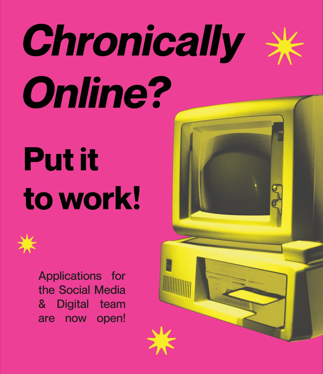 PolticalPandora's tweet photo. Applications for the Social Media &amp; Digital Team are now OPEN!

Apply Here: https://t.co/rPkWSZIew1

#ChronicallyOnline #SocialMedia #NowHiring  #Instagram #BlueSkySocial https://t.co/bPbnht3Yek