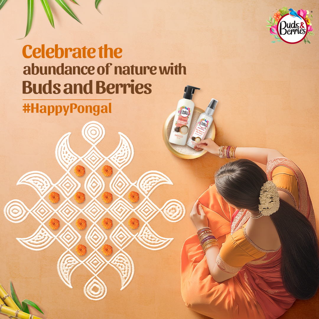 This Pongal, embrace the richness of tradition and the abundance of nature with Buds &amp; Berries! 🌾🌸

Infused with nature’s best, our products ensure your self-care rituals are as vibrant and joyful as the festival itself. 

🌿 Happy Pongal! 🌿

#HappyPongal #BudsAndBerries