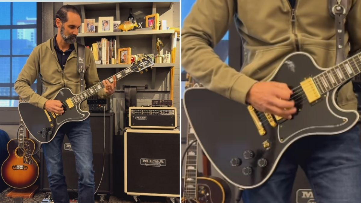 “This fiddle is Really Dope”: Cesar Gueikian all-but-confirms the return of the cult Gibson RD – an unsung build beloved by Dave Grohl and Ghost trib.al/jEM0EIW