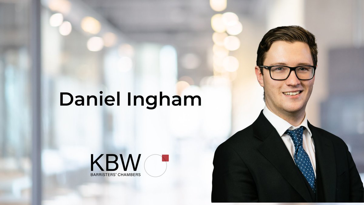 kbwchambers's tweet photo. Daniel Ingham appointed to list of Specialist Regulatory Advocates - 

We are pleased to announce that Daniel Ingham has successfully been appointed to the List of Specialist Regulatory Advocates at Grade C https://t.co/UAMlW3nJ2P