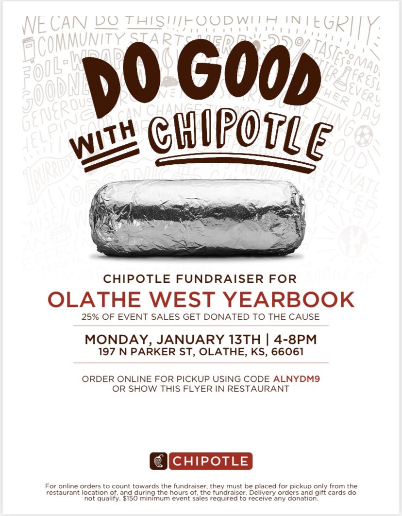Join us tonight for our fundraiser from 4-8 pm! 🌯