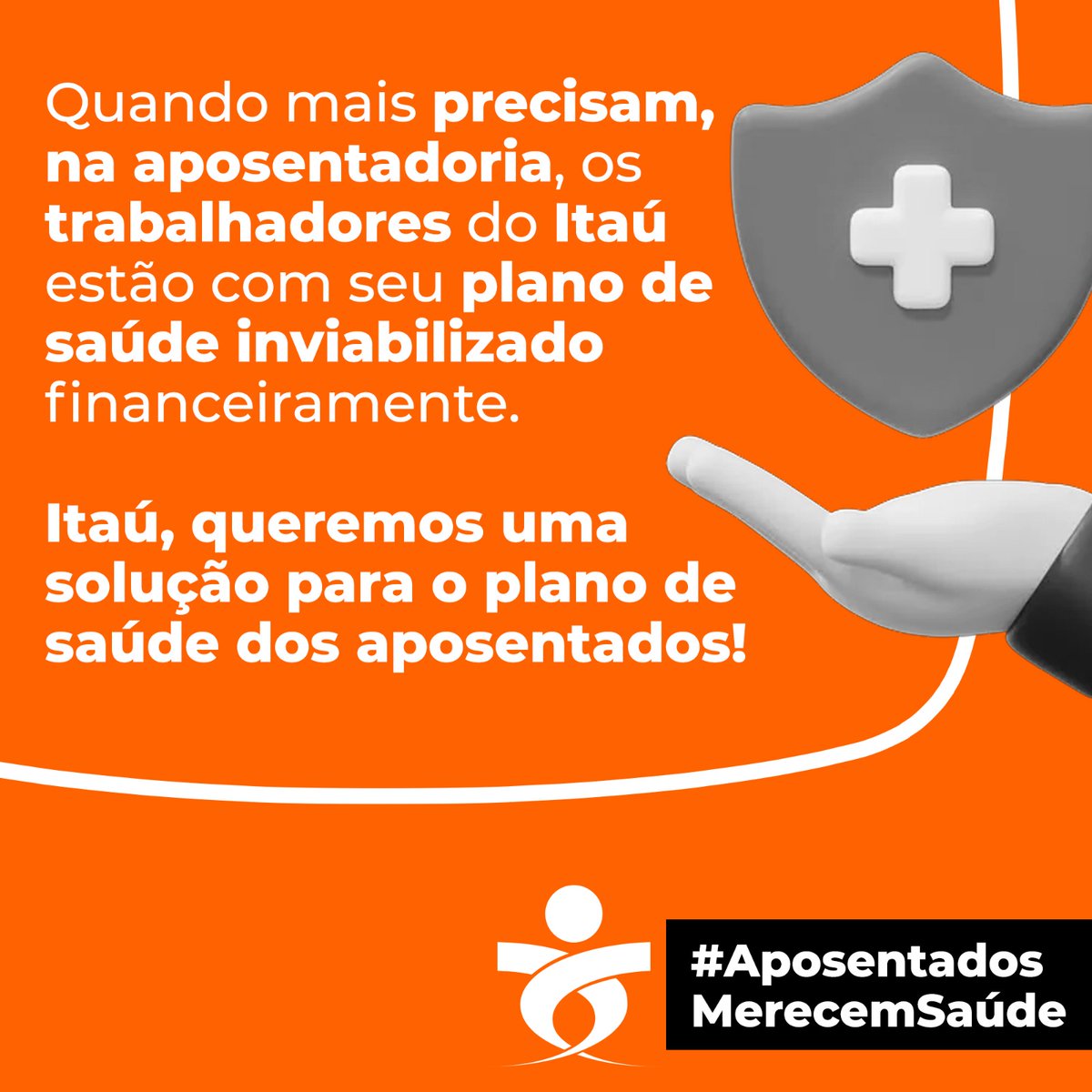 OnisioP's tweet photo. Um casal de aposentados do Itaú paga hoje quase R$ 4 mil de plano de saúde, na modalidade mais básica! Um absurdo! Queremos uma solução para o plano de saúde dos aposentados! #AposentadosMerecemSaúde @itau https://t.co/RXuytbZG3M