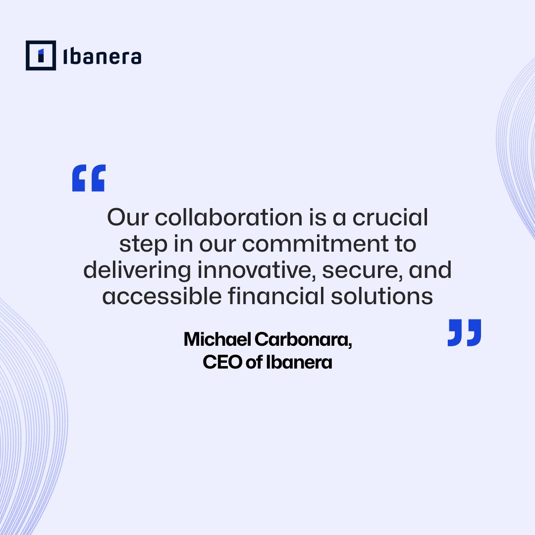 Innovation Meets Security

At Ibanera, we’re driven by our mission to provide innovative, secure, and accessible financial solutions. Our collaborations are a testament to this commitment, paving the way for smarter and more seamless financial operations.