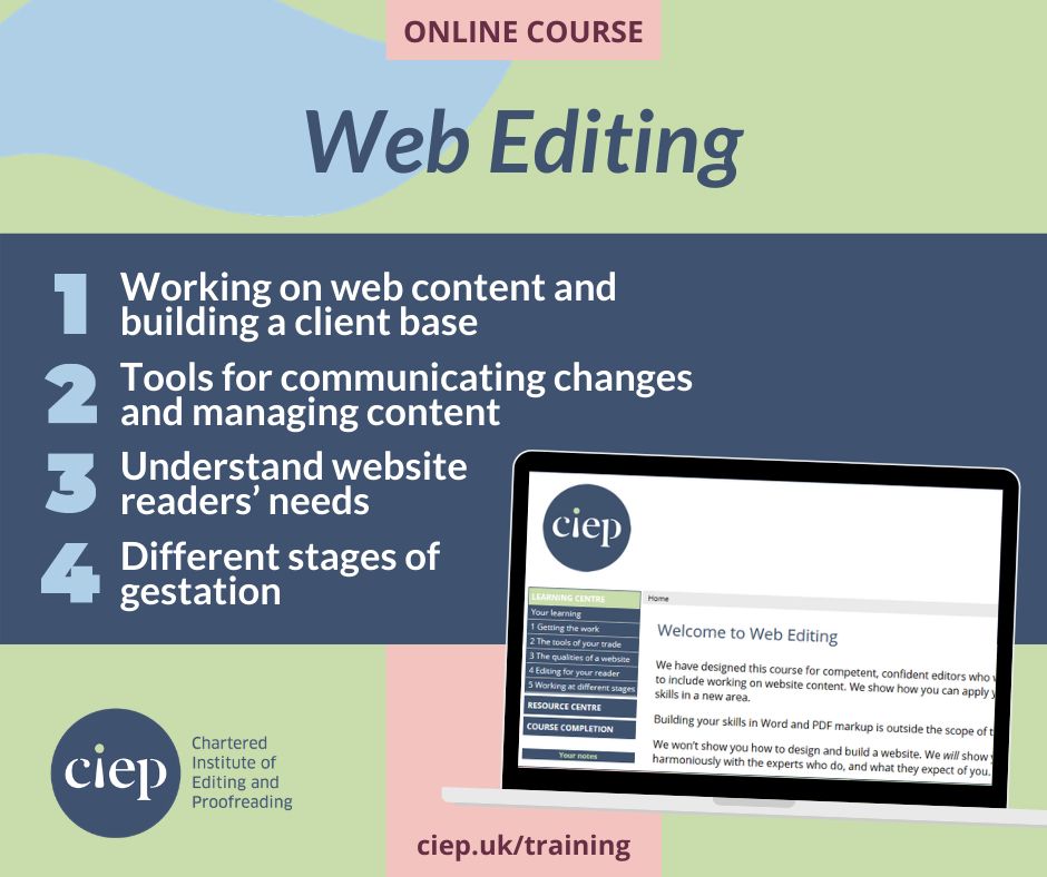 Hone your editorial skills with the CIEP's online training courses. Discover more about Web Editing here. 👉 ciep.uk/training/choos…