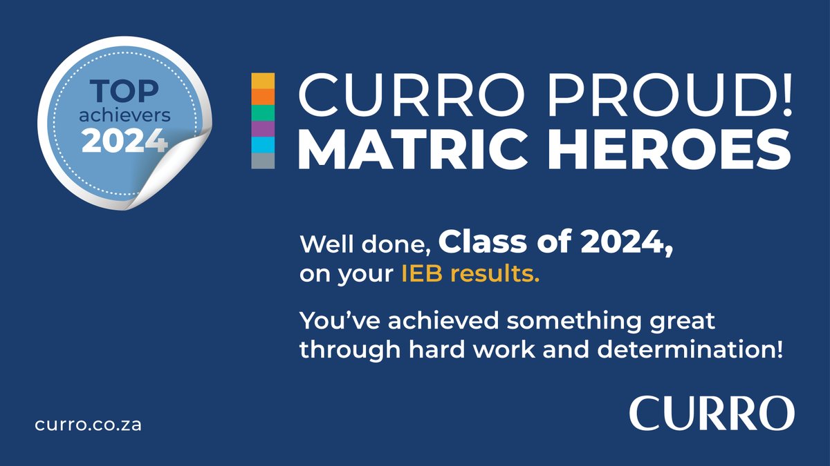 We are absolutely delighted by the IEB results of the Class of 2024! They demonstrated incredible diligence and focus in preparing for these final examinations. Bravo!  

#Curro #QualityEducation #Classof2024
