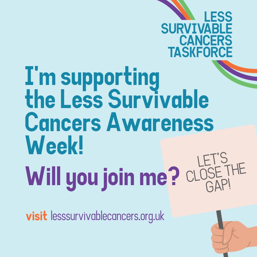 Less Survivable Cancers Awareness Week starts today