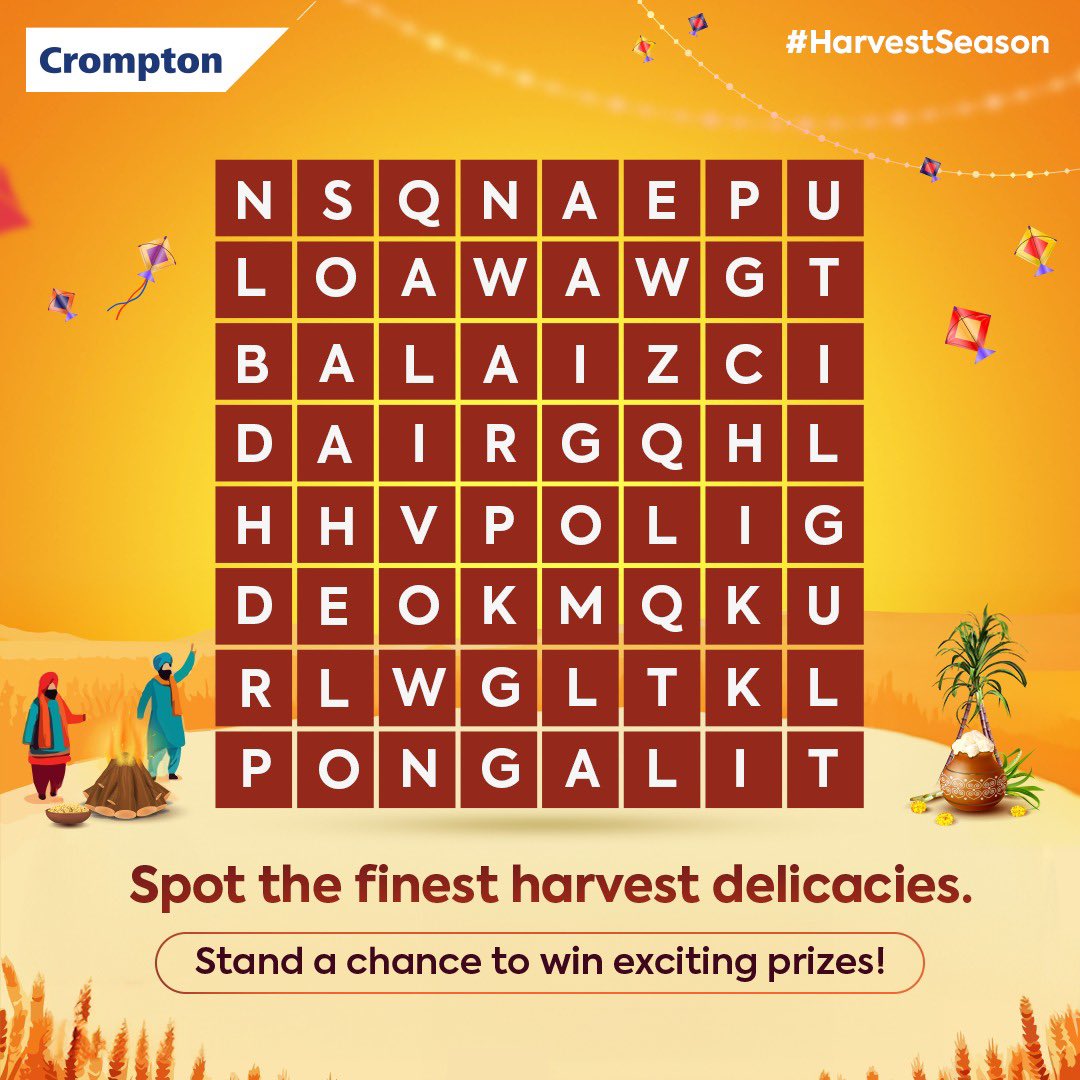 Contest Alert🚨
Identify the festive delicacies in the word search and stand a chance to win exciting prizes!🔍