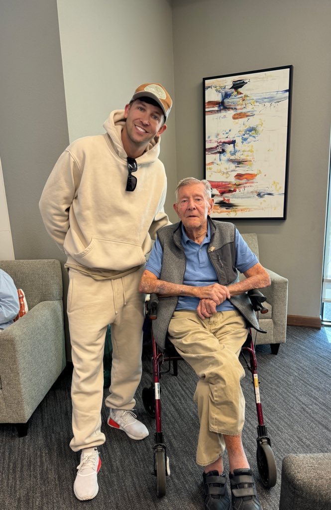 MattSteffanina's tweet photo. Two weeks ago grandpa turned 100, last night he passed away 💔 

After we took him out to breakfast before heading to the airport he said… this’ll probably be the last time you see me… and even though I didn’t want to believe him, I knew that he knew.  

My grandpa was one of the most incredible people I’ve ever met.  He was an engineer, he was an inventor, he taught me so much growing up and he traded stocks and options until his last days… he said his best investment was getting into Nvidia a few years ago when he found it early (at 98 years old 😂)

As sad as it is, I can’t help but feel overwhelmingly happy that he lived such a full life and that we had the whole family there to throw him a 100th bday party.  

I wish I would have gotten to spend more time with some of my other grandparents before they passed, so I’m grateful that we got one last party with my grandpa, got to see him so happy and loved on his final days.

Still can’t believe he made it to 100!!! Gave us some good genes… thanks gramps… we’ll miss you 💙🥹