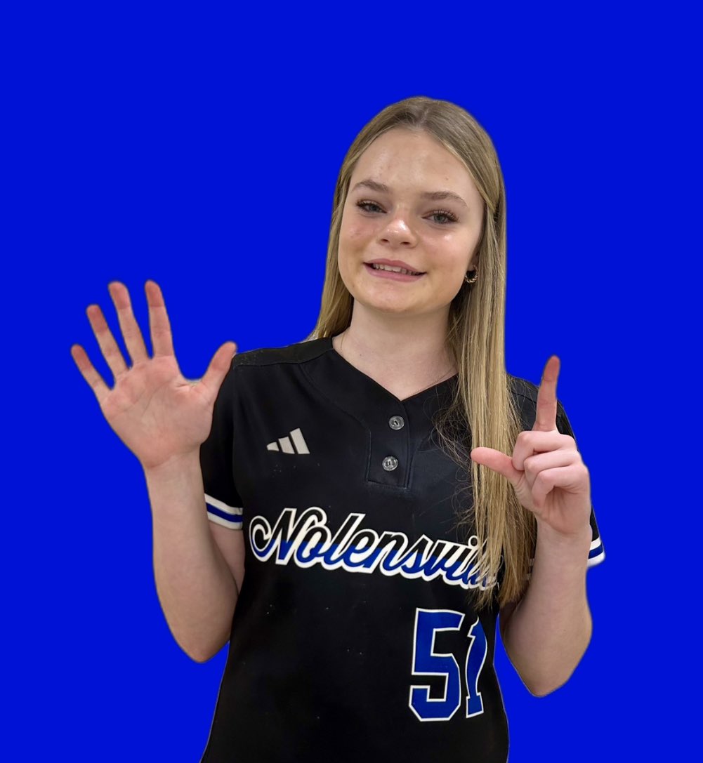 wcsnhssoftball's tweet photo. Juliet, freshman IF/OF, wants you to know there’s only 51 days until our first home game! #uKNIGHTed #GreatOverGood https://t.co/QpD5LsEJFz