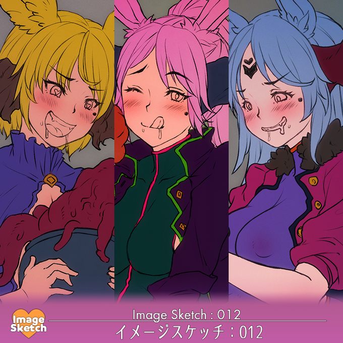 支援サイトを更新しました!「イメージスケッチ:012」として描き貯めていたスケッチを3点ほどを公開しています。今回はボテ腹悪魔妊婦さん達が恍惚な表情でエッチ用の触手妖魔を選ぶ...というイラストです。(支援サイトのリンクはプロフィールかリンク掲載画像を参照ください。) 