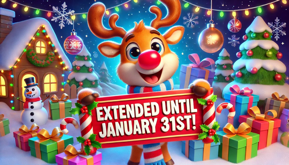 Rudolph_Meme's tweet photo. 🎉✨ Great news! 🎄🦌

Rudolph’s journey has been extended until January 31st! 

🚀 You still have time to join the fun and claim your spot in the airdrop. 

🎁 Don’t miss out on this magical opportunity to be part of something special!

🎮 Play now:
👉 https://t.co/Z2QKEQm8w2 https://t.co/bPj1NY0bXA