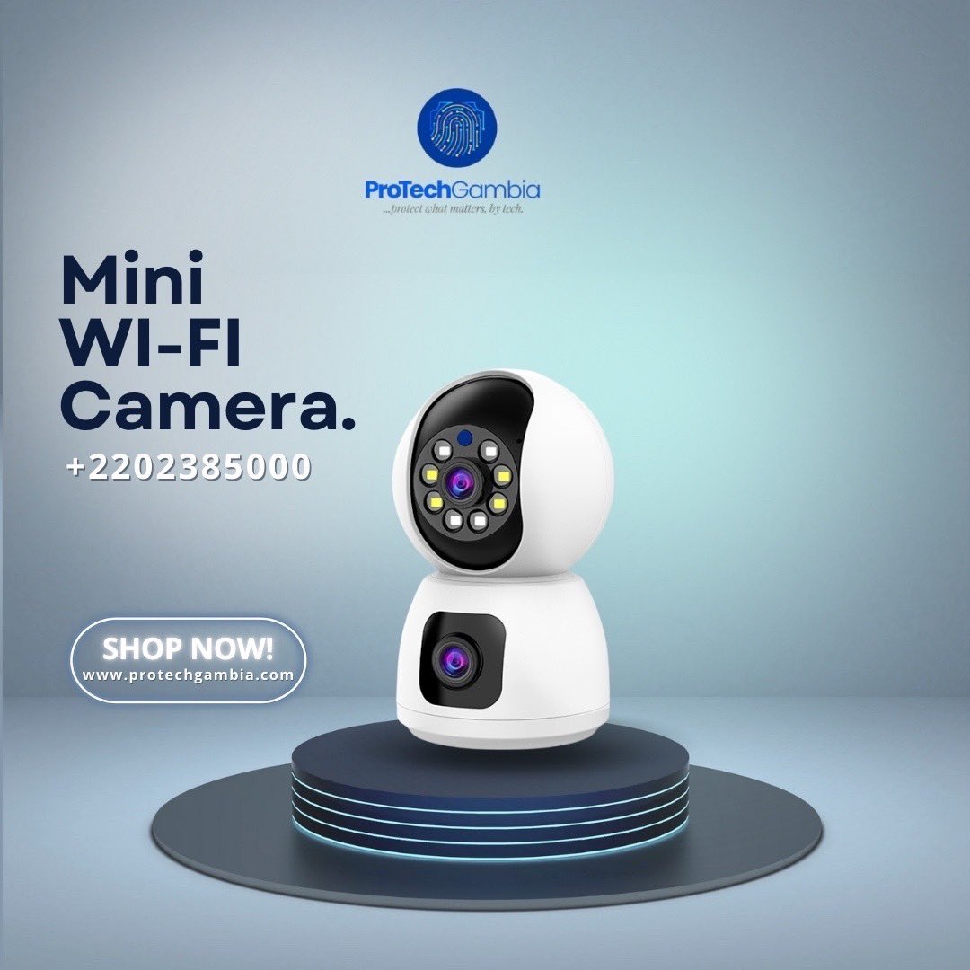 protech_gm's tweet photo. Keep an eye on what matters most with our Mini Wi-Fi Camera📹
🔹Compact and portable
🔹HD video quality
🔹Real-time streaming
🔹Smartphone connectivity
It is perfect for home security, offices and surveillance✨
#Protechgambia #Thegambia #MiniWiFiCamera #HomeSecurity https://t.co/H5IRT3OO9z