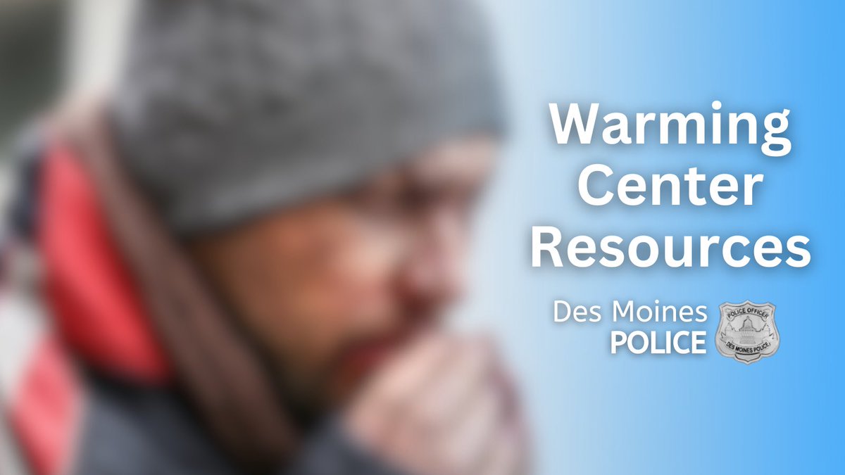 The <a href="/PolkCounty_Iowa/">Polk County Iowa</a> Extreme Temperature Plan is in effect.

To find the warming center nearest you, use this mapping tool:

maps.polkcountyiowa.gov/extreme

<a href="/ridedart/">DART</a> is providing free rides to warming centers.

If you see a person or pet in distress, please call 911.