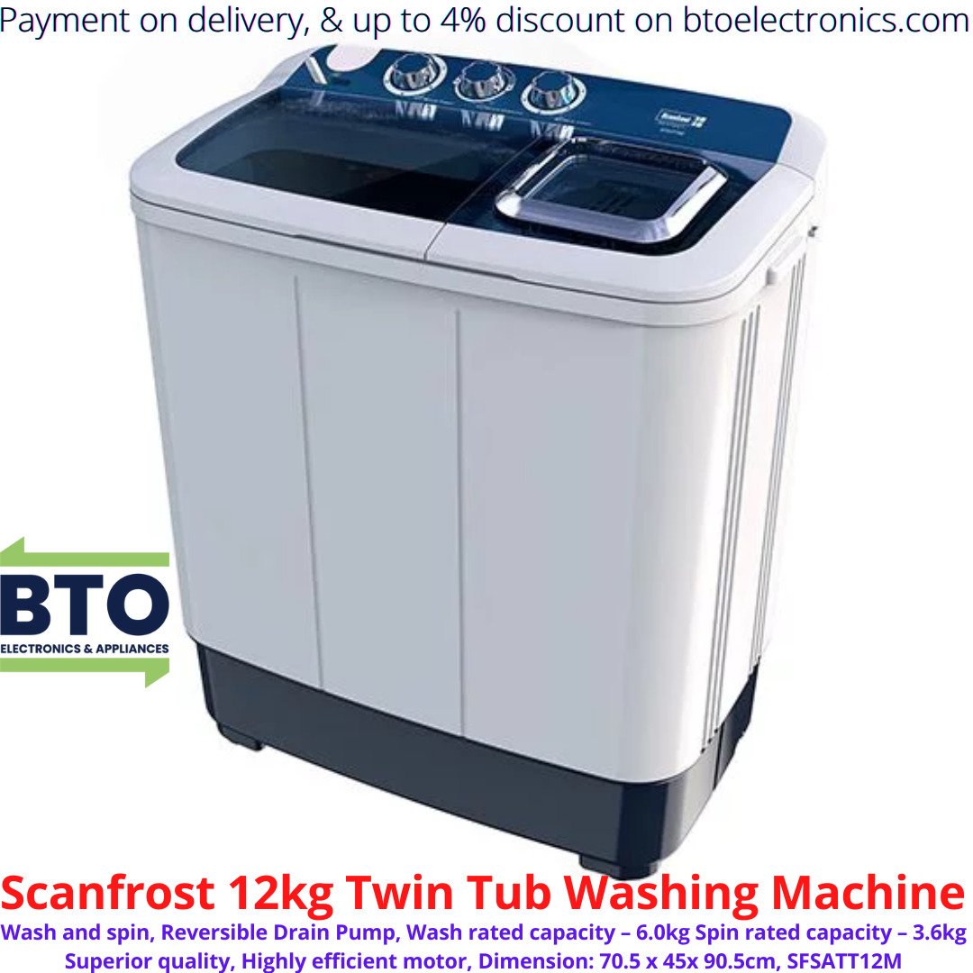 paymentplanco's tweet photo. Scanfrost 12kg twin tub WM 
Wash and spin
Highly efficient motor
Reversible drain pump
#scanfrost #BuyNowPayLater #EverythingOnAPaymentPlan #BuyNowPayLater https://t.co/WgHChybBJe
