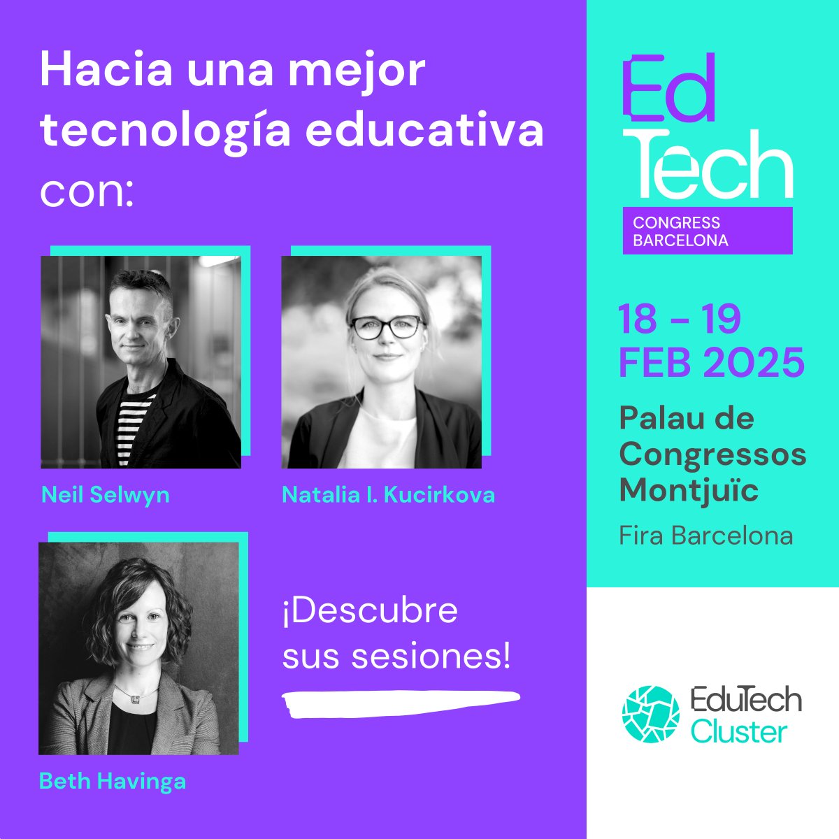 EdutechCluster's tweet photo. Hacia una mejor evaluación de la #tecnologíaeducativa ✅

En el #edtechcongressbcn25 abordaremos este tema con referentes de todo el mundo mediante ponencias, talleres y mucho más. Destacamos las siguientes sesiones. ¡Descubre todo lo que te espera!

Abrimos hilo 👇 https://t.co/lCishnfFvV
