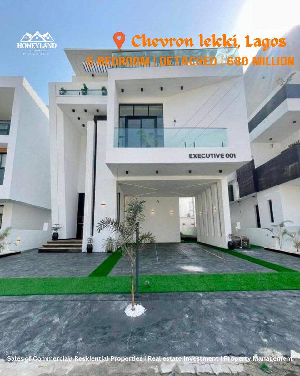 Honeylandcon's tweet photo. Elegantly built 5bedroom Fully Detached Duplex
Location : Chevron,Lekki
Price : N680Million
Title- Governors Consent.
For inspection/ Inquiries call or chat 08106468521
Email: honeylandconsult@gmail.com
#honeylandproperty #chevronlekki #propertyagent #islandproperty https://t.co/GMazz7yVNF