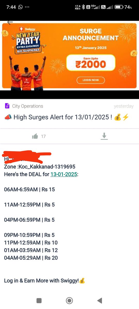 BraveJaison's tweet photo. @PMOIndia @narendramodi @BBCHindi @ShashiTharoor @ZeeNews @joke @SwiggyInstamart .Swiggy making fool of delivery staff surge 5 rupees 😃😃😃 https://t.co/N34Bi0Rxxp