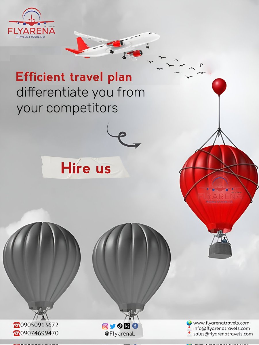 FlyarenaL's tweet photo. "Beyond the ordinary: crafting travel plans that turn every journey into a story worth telling." Connect with us now!

The journey continues ✈️.

#Flyarena #mondaymotivation #visaapplication #newweek #hotelreservation #TRAVELINSURANC  #Abuja #Lagos #Kano #Enugu #Benin #Nigeria https://t.co/ooPuwpPVT8