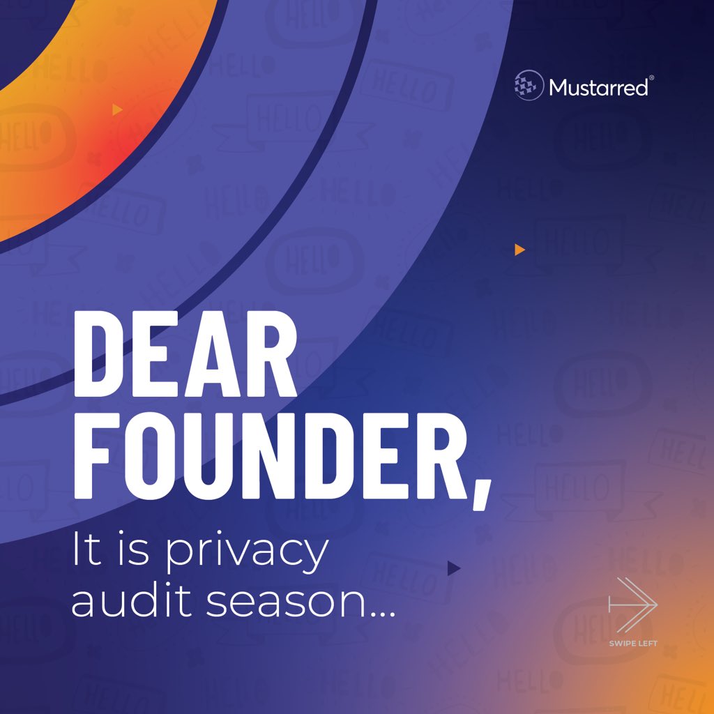 mustarred's tweet photo. Itโs Privacy Audit Season! ๐๏ธ
As a licensed DPCO, Mustarred is here to ensure you have a privacy program of local and international repute.
๐ฉ info@mustarred.com | DM us.
#DataProtectionMatters #MustarredOnAMission https://t.co/UHCrREkiIQ