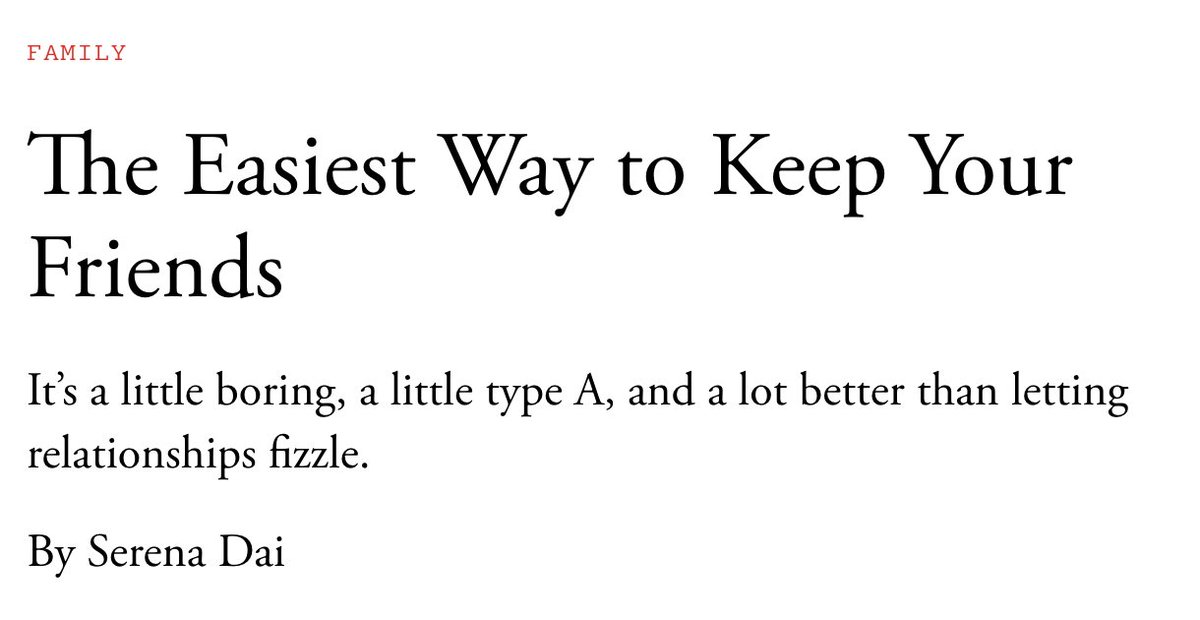 Serena Dai (@ssdai) on Twitter photo My first written piece for <a href="/TheAtlantic/">The Atlantic</a>, on friendship and routine and making time for the best things in life My first written piece for <a href="/TheAtlantic/">The Atlantic</a>, on friendship and routine and making time for the best things in life