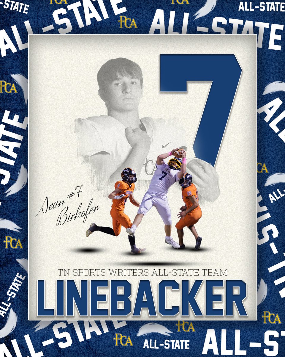 TN Sports Writers All-State Linebacker!!!🏈🔥<a href="/PCA_FB/">PCA Football</a>
