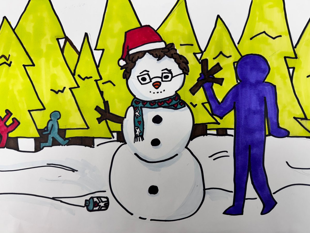 2soulsistersart's tweet image. Bringing Keith Haring to Winter: How to Create Fun and Energetic Snowmen! 2soulsisters.blogspot.com/2025/01/bringi… #2soulsistersarted #winterart #snowmen #popart #keithharing #artteachersontpt