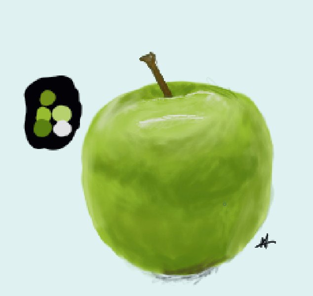 Reposts from old acc. I draw apples for practice.