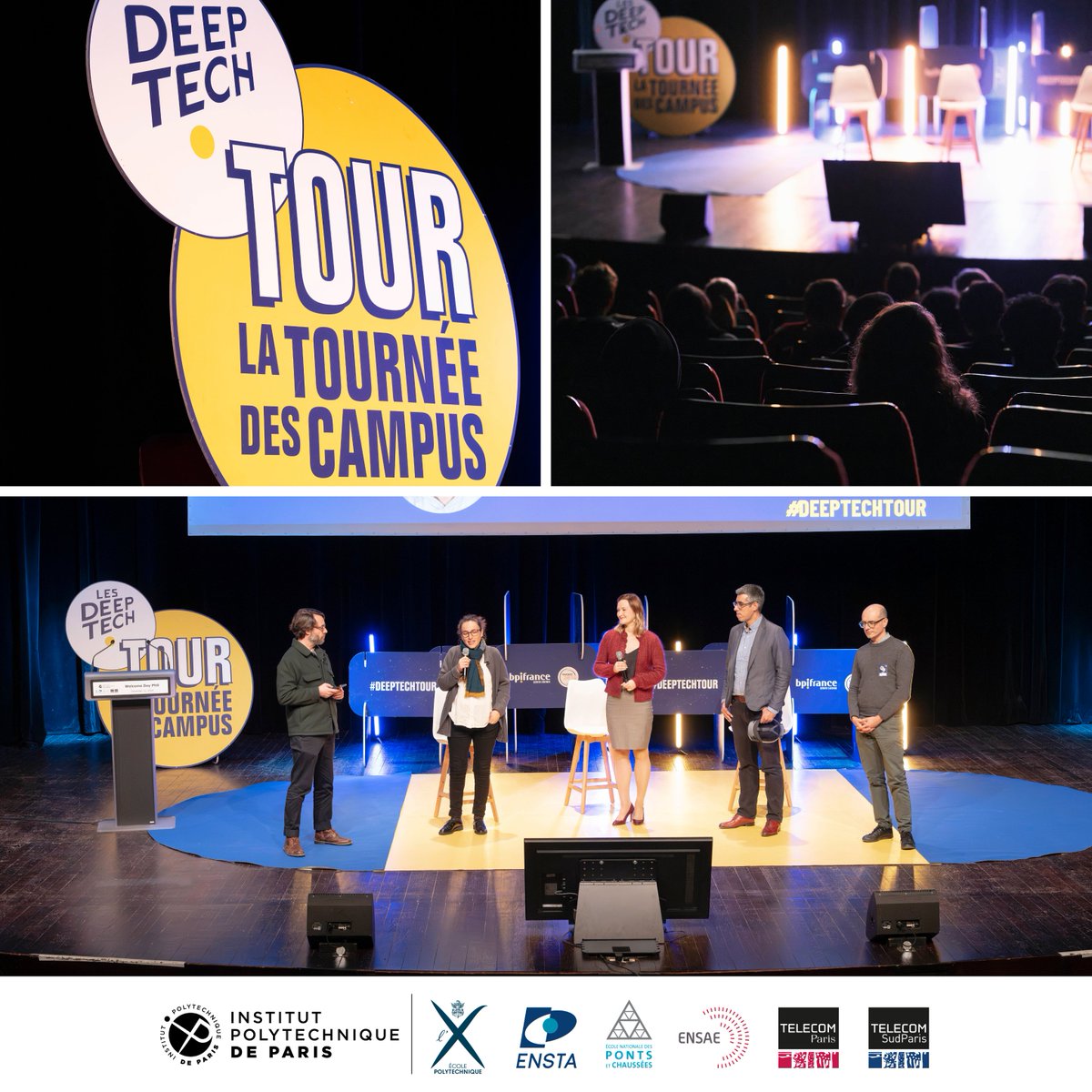 IP_Paris_'s tweet photo. [#DeeptechTour] - L’Institut Polytechnique de Paris (IP Paris) a accueilli une étape clé du Deeptech Tour, organisé avec @Bpifrance, lors de la journée d’accueil des doctorants 🚀

✨ Près de 600 participants – étudiants, chercheurs, entrepreneurs et acteurs de l’innovation – se sont réunis pour :

● Découvrir l’entrepreneuriat deeptech et les technologies de pointe issues de nos laboratoires
● Échanger avec des entrepreneurs inspirants
● Participer à des sessions de pitchs et au networking

💡 Cet événement, organisé dans le cadre du Pôle Universitaire d’Innovation (PUI) IP³, reflète notre ambition de doubler les startups deeptech issues de la recherche académique.

👏🏽 Un grand merci aux intervenants et participants pour cette journée riche en idées et en opportunités !

➡️ En savoir plus : https://t.co/voD2rsxFCt

#IPParis #InstitutPolytechniquedeParis #IPParisResearch #IPParisInnovation #DeeptechTour #Entrepreneuriat
