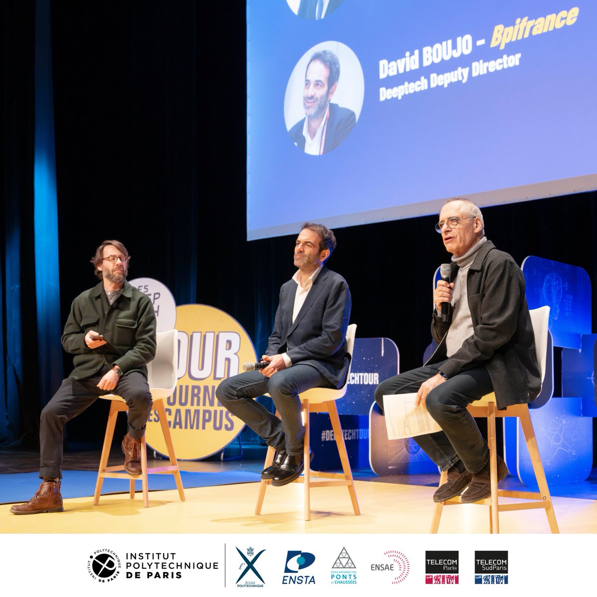 IP_Paris_'s tweet photo. [#DeeptechTour] - L’Institut Polytechnique de Paris (IP Paris) a accueilli une étape clé du Deeptech Tour, organisé avec @Bpifrance, lors de la journée d’accueil des doctorants 🚀

✨ Près de 600 participants – étudiants, chercheurs, entrepreneurs et acteurs de l’innovation – se sont réunis pour :

● Découvrir l’entrepreneuriat deeptech et les technologies de pointe issues de nos laboratoires
● Échanger avec des entrepreneurs inspirants
● Participer à des sessions de pitchs et au networking

💡 Cet événement, organisé dans le cadre du Pôle Universitaire d’Innovation (PUI) IP³, reflète notre ambition de doubler les startups deeptech issues de la recherche académique.

👏🏽 Un grand merci aux intervenants et participants pour cette journée riche en idées et en opportunités !

➡️ En savoir plus : https://t.co/voD2rsxFCt

#IPParis #InstitutPolytechniquedeParis #IPParisResearch #IPParisInnovation #DeeptechTour #Entrepreneuriat