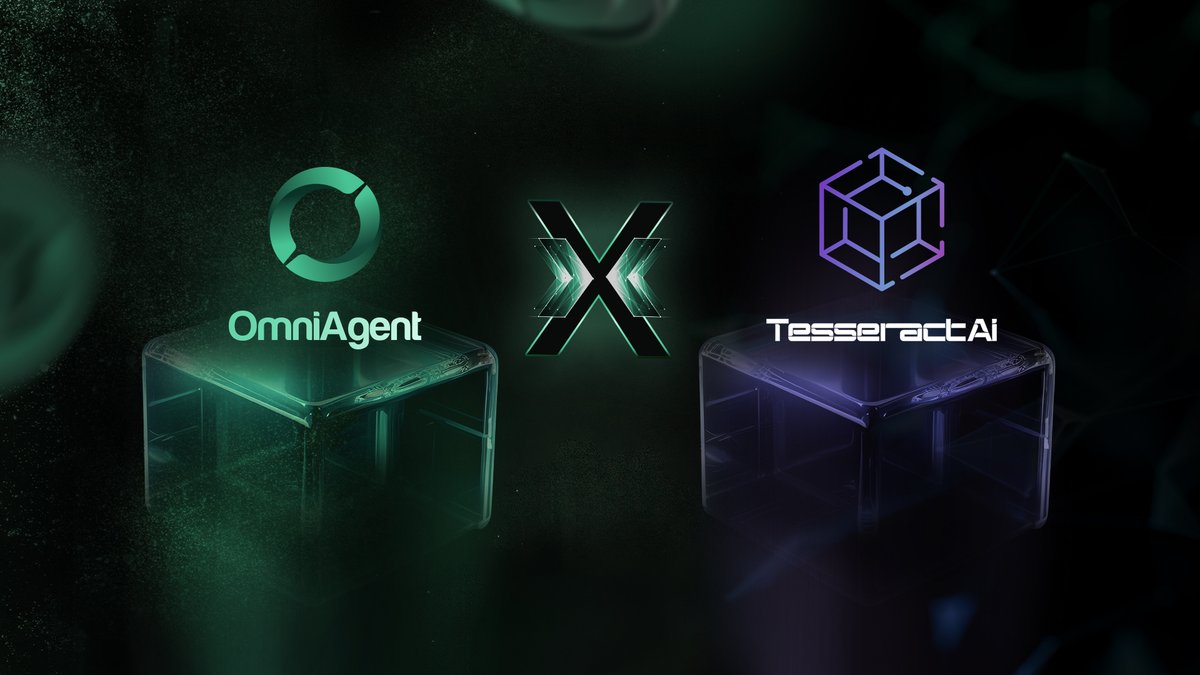 OmniAgent (@omniagent_app) on Twitter photo Partnership Announcement: OmniAgent x Tesseract AI 🤝
We’re excited to announce our partnership with <a href="/Tesseract_AI/">Tesseract AI</a> , a trailblazer in decentralized computing and AI services, powered by Ethereum. Together, we aim to push the boundaries of AI innovation within a decentralized Partnership Announcement: OmniAgent x Tesseract AI 🤝
We’re excited to announce our partnership with <a href="/Tesseract_AI/">Tesseract AI</a> , a trailblazer in decentralized computing and AI services, powered by Ethereum. Together, we aim to push the boundaries of AI innovation within a decentralized