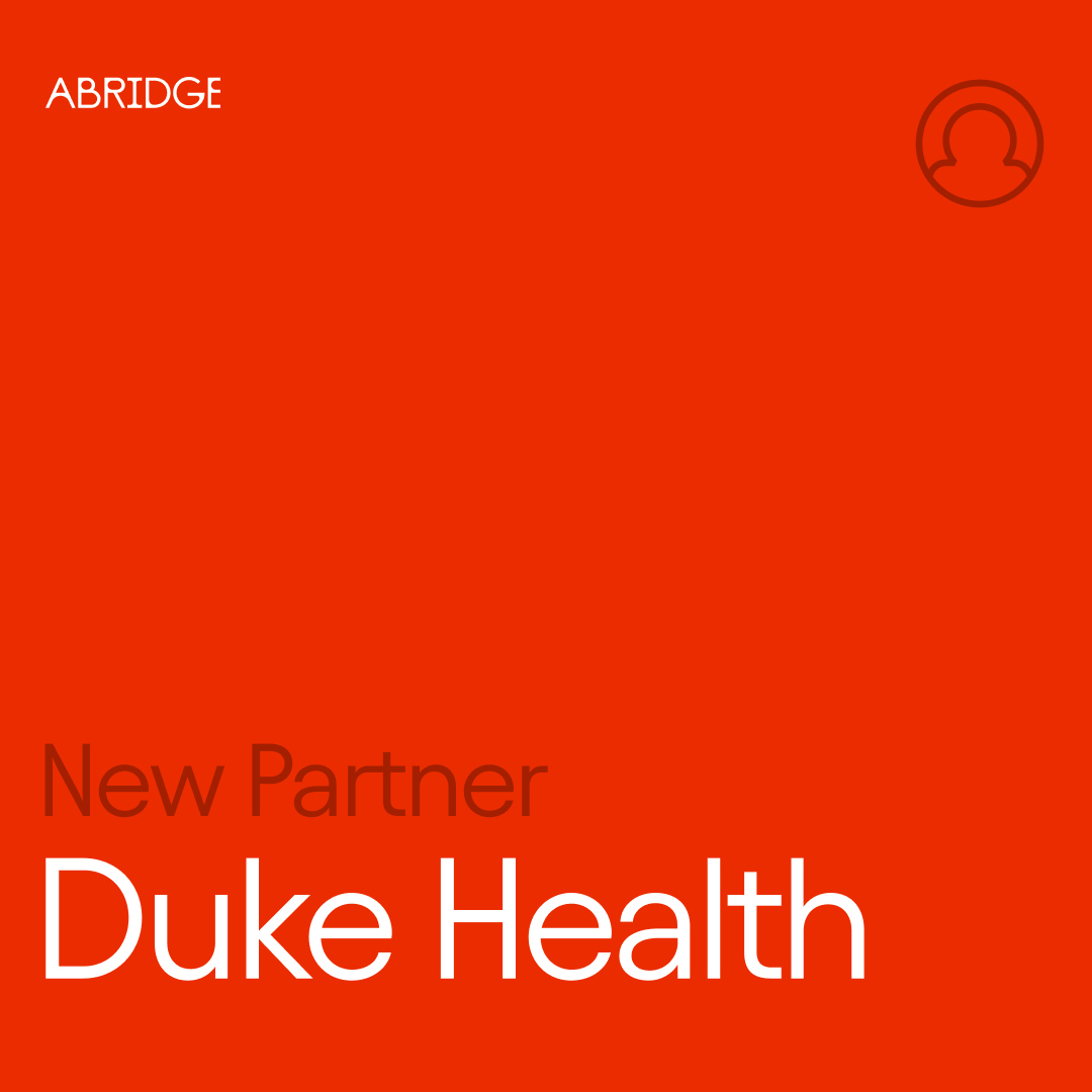 Abridge (@abridgehq) on Twitter photo ๐ ๐๐ป๐ป๐ผ๐๐ป๐ฐ๐ฒ๐บ๐ฒ๐ป๐: <a href="/DukeHealth/">Duke Health</a>, one of the most prestigious academic health centers in the world, is partnering with Abridge to deploy standard-setting generative AI technology to its ๐ฑ,๐ฌ๐ฌ๐ฌ ๐ฐ๐น๐ถ๐ป๐ถ๐ฐ๐ถ๐ฎ๐ป๐ to improve efficiency and patient care.
The Abridge AI ๐ ๐๐ป๐ป๐ผ๐๐ป๐ฐ๐ฒ๐บ๐ฒ๐ป๐: <a href="/DukeHealth/">Duke Health</a>, one of the most prestigious academic health centers in the world, is partnering with Abridge to deploy standard-setting generative AI technology to its ๐ฑ,๐ฌ๐ฌ๐ฌ ๐ฐ๐น๐ถ๐ป๐ถ๐ฐ๐ถ๐ฎ๐ป๐ to improve efficiency and patient care.
The Abridge AI