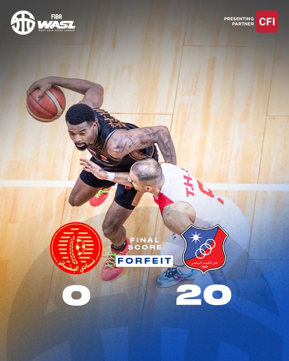 OfficialWASL's tweet image. Kuwait SC strengthens its leadership of Group A with additional 2 points following Al Bashaer Club forfeit🏆
 
#FIBAWASL #WASL #KuwaitSC #AlBashaerClub