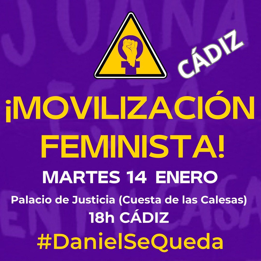 CONCENTRACIÓN EN  C Á D I Z
Nos movilizamos por Juana, por todas las madres protectoras y sus hijes.
Exigimos justicia real frente a un sistema que sigue desprotegiendo a las mujeres y a sus criaturas.
¡Volvemos a tomar las calles contra la impunidad y la violencia institucional!