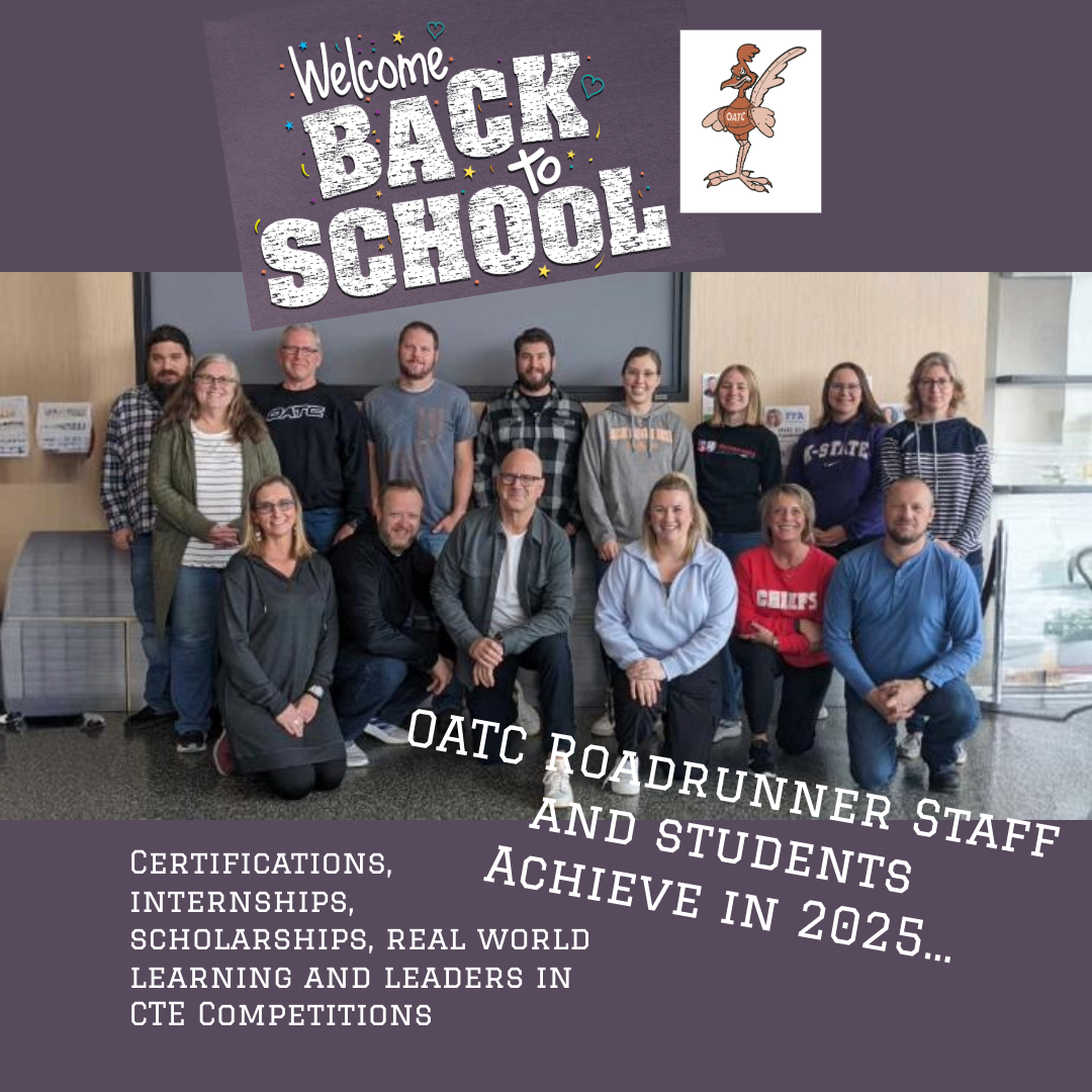 OATC Staff and Students are excited to be back and preparing for successful futures.  114 Seniors are participating in Real World Learning with Internships in our community and Client Connected Projects.  <a href="/olatheschools/">Olathe Public Schools</a> <a href="/OlathePathways/">Olathe Career Pathways</a>