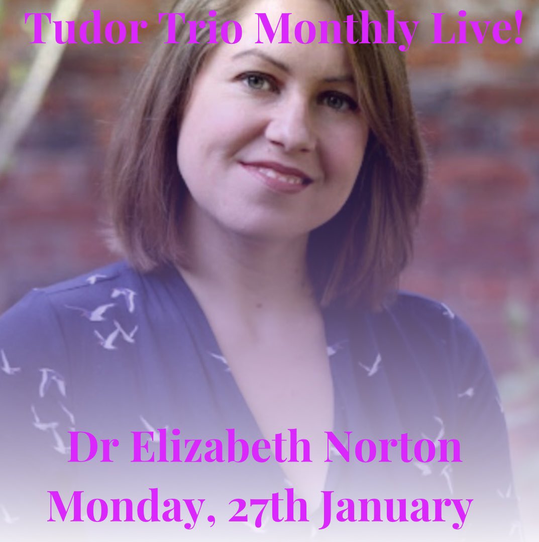 The Tudor Trio (@thetudortrio) on Twitter photo We’re thrilled that our first monthly Tudor Tea of 2025 will take place on 27 Jan! This month we’ll be joined by the fabulous <a href="/ENortonHistory/">Dr Elizabeth Norton</a>, & we couldn’t be more EXCITED!!! We hope to see you there! 🥳
<a href="/DrOwenEmmerson/">Owen Emmerson</a>
<a href="/NicolaTallis/">Dr Nicola Tallis</a>
<a href="/kateemccaffrey/">Kate McCaffrey</a> We’re thrilled that our first monthly Tudor Tea of 2025 will take place on 27 Jan! This month we’ll be joined by the fabulous <a href="/ENortonHistory/">Dr Elizabeth Norton</a>, & we couldn’t be more EXCITED!!! We hope to see you there! 🥳
<a href="/DrOwenEmmerson/">Owen Emmerson</a>
<a href="/NicolaTallis/">Dr Nicola Tallis</a>
<a href="/kateemccaffrey/">Kate McCaffrey</a>