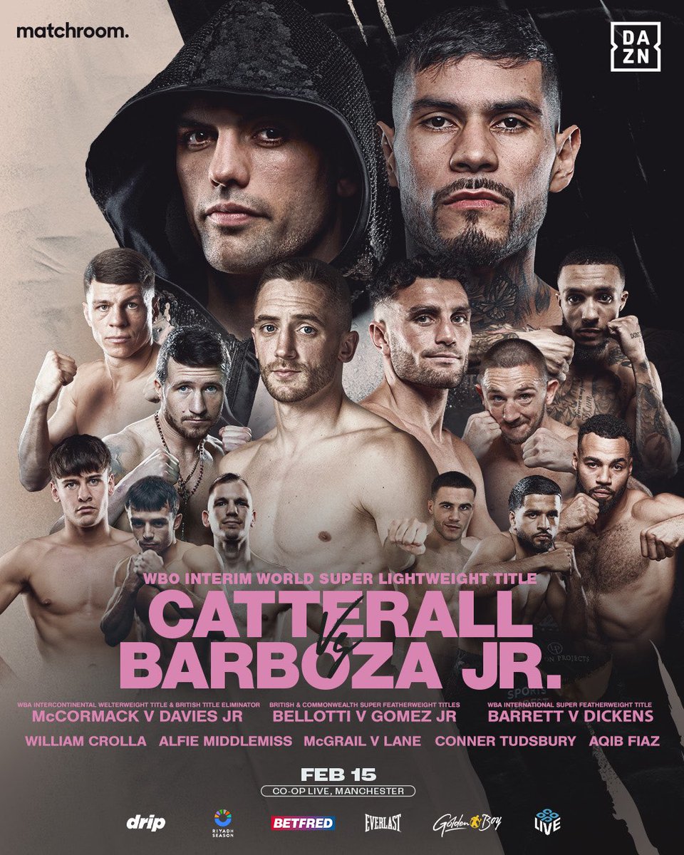 MatchroomBoxing's tweet image. February 15 gets bigger and bigger 🔥 

@zelfaflash vs @JazzaDickens10, @AqibFiazBoxing &amp;amp; Joe McGrail added to #CatterallBarboza 👊 

See you at the @TheCoopLive, live worldwide on @DAZNBoxing